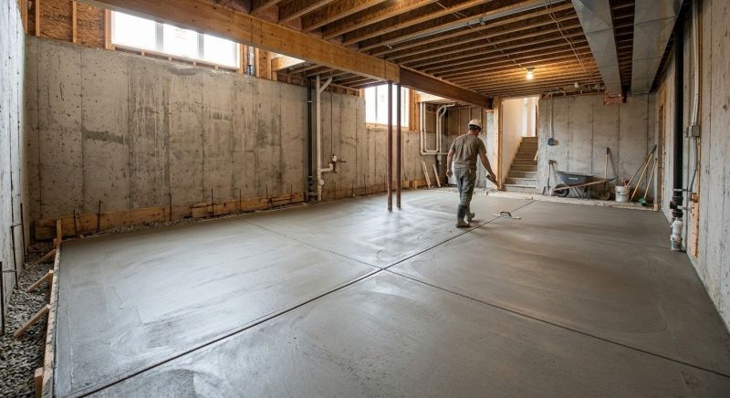 Basement Concrete Installation in Acworth, GA