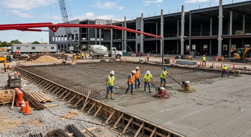 Commercial Slab Installation in Kennesaw, GA